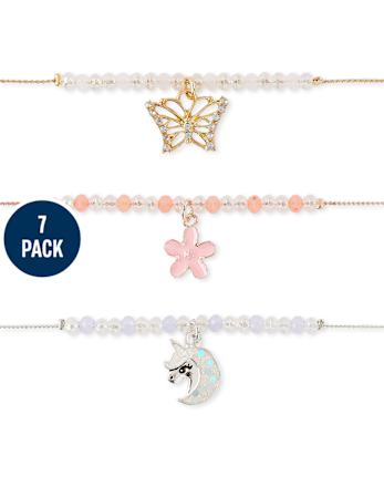 Gargantilla de mariposa para niña, paquete de 7