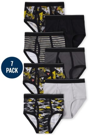 Boys Dino Brief Underwear 7-Pack