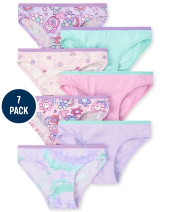 Girls Tie Dye Bikinis 7-Pack