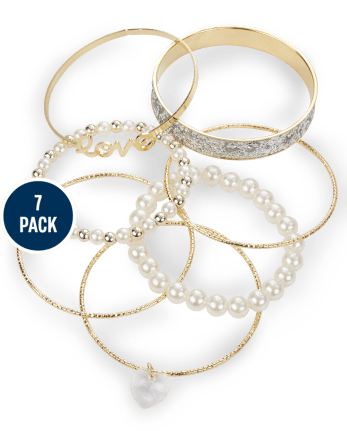 Girls Love Bangle 7-Pack