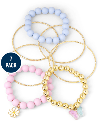 Girls Unicorn Beaded Bracelet 3-Pack | The Children's Place - MULTI CLR