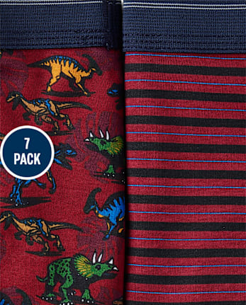 Boys Dino Brief Underwear 7-Pack
