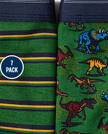 Boys Dino Brief Underwear 7-Pack