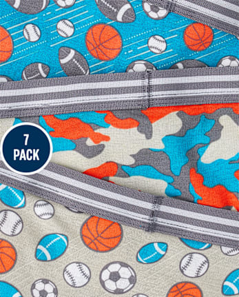 Boys Sports Brief Underwear 7-Pack