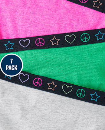 Girls Rainbow Underwear 7-Pack