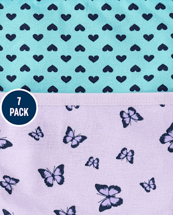 Girls Butterfly Bikini Underwear 7-Pack