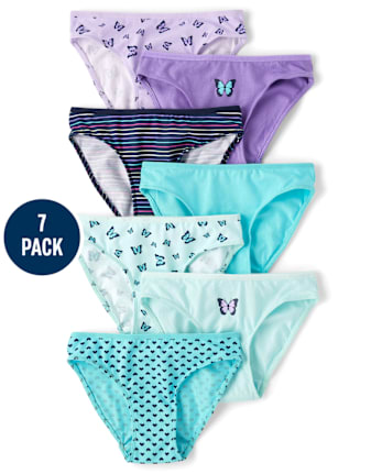 Girls Butterfly Bikini Underwear 7-Pack