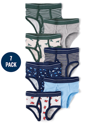 Toddler Boys Fire Truck Briefs 7-Pack