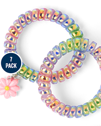 Lot de 7 chouchous à fleurs pour fille