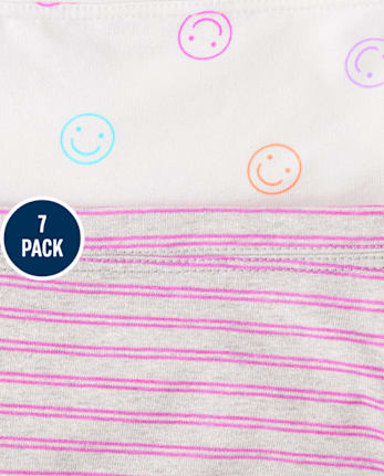 Girls Striped Girl Short Underwear 7-Pack