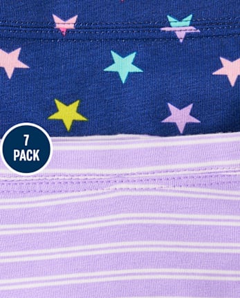 Girls Striped Girl Short Underwear 7-Pack