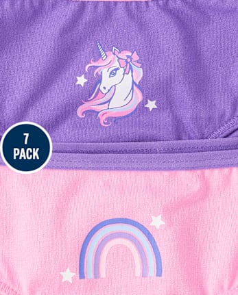 Toddler Girls Unicorn Brief Underwear 7-Pack