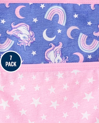 Toddler Girls Unicorn Brief Underwear 7-Pack