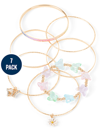 Girls Butterfly Bracelet 7-Pack