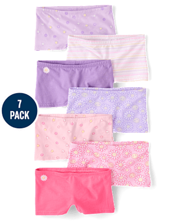 Girls Floral Girl Short Underwear 7-Pack