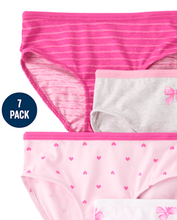 Toddler Girls Bow Brief Underwear 7-Pack