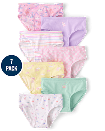 Toddler Girls Dino Brief Underwear 7-Pack