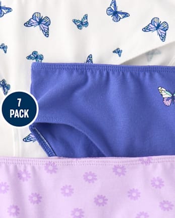 Girls Butterfly Bikini Underwear 7-Pack