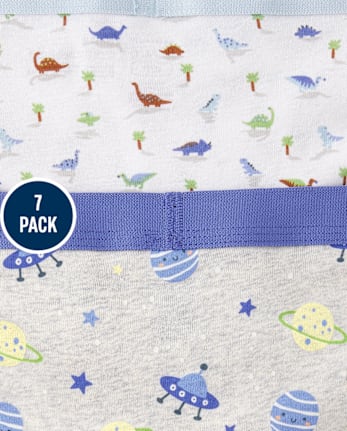 Toddler Boys Space Brief Underwear 7-Pack