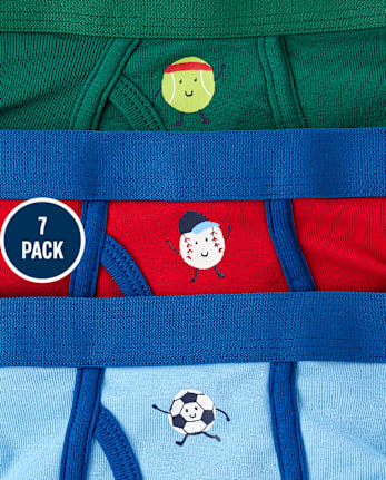 Toddler Boys Sports Brief Underwear 7-Pack