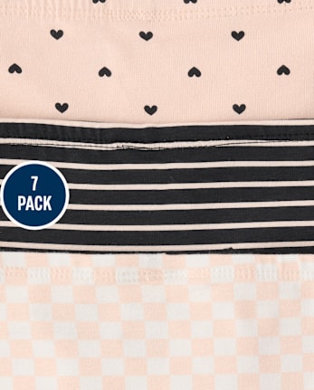 Girls Leopard Hipster Underwear 7-Pack