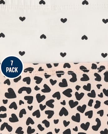 Girls Leopard Hipster Underwear 7-Pack