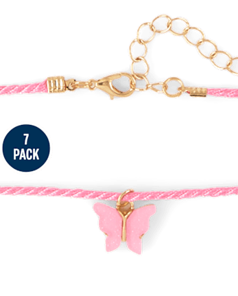 Girls Butterfly Choker Necklace 7-Pack