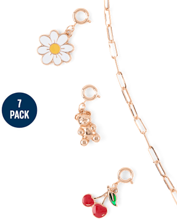 Girls DIY Charm Necklace 7-Piece Set