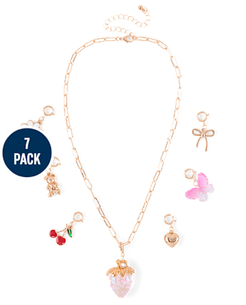 Girls DIY Charm Necklace 7-Piece Set
