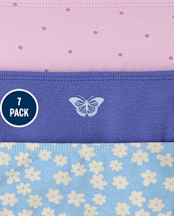 Girls Butterfly Bikini Underwear 7-Pack
