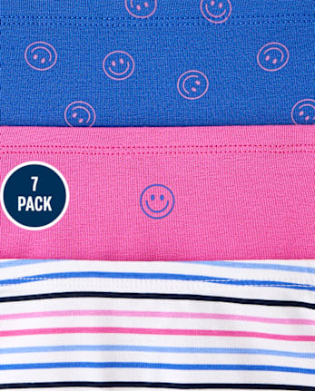 Girls Happy Face Girl Short Underwear 7-Pack