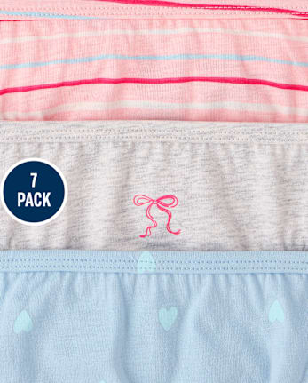 Toddler Girls Bow Brief Underwear 7-Pack