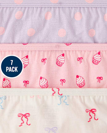 Toddler Girls Bow Brief Underwear 7-Pack