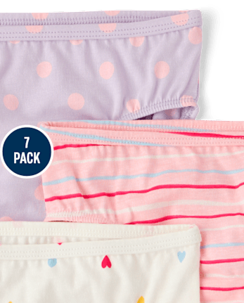 Toddler Girls Bow Brief Underwear 7-Pack