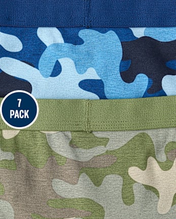 Boys Camo Brief Underwear 7-Pack