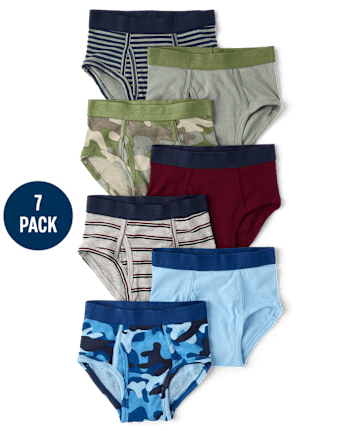 Boys Camo Brief Underwear 7-Pack