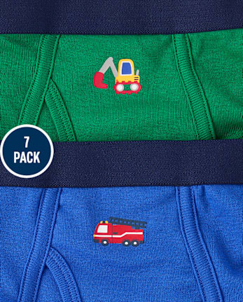 Toddler Boys Vehicle Brief Underwear 7-Pack