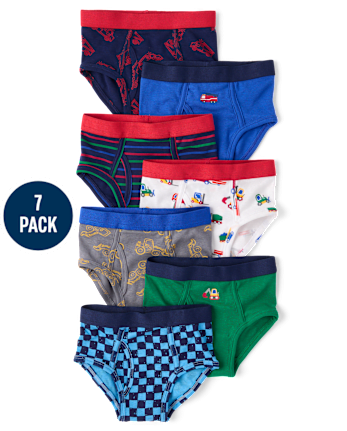 Toddler Boys Vehicle Brief Underwear 7-Pack
