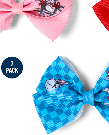 Girls Dr. Seuss Cat In The Hat™ Bow Hair Clip 7-Pack - MULTI CLR