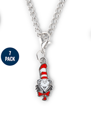 Girls Dr. Seuss Cat In The Hat Charm Necklace - MULTI CLR