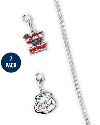 Girls Dr. Seuss Cat In The Hat Charm Necklace - MULTI CLR
