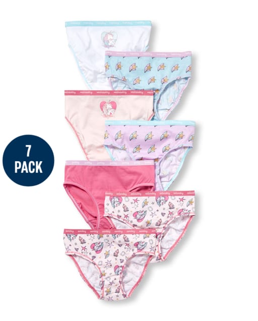 Girls Days Of The Week Glitter Unicorn Underwear 7-Pack