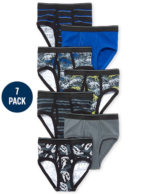 Boys Dino Brief Underwear 7-Pack