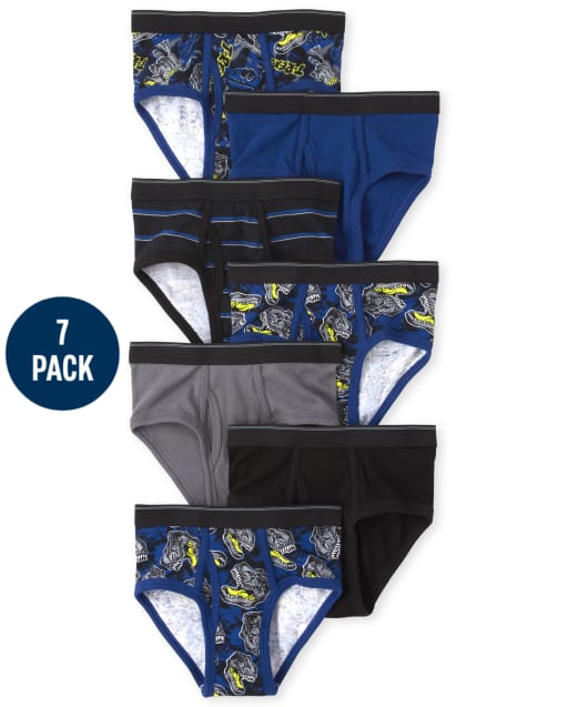 Boys Dino Brief Underwear 7-Pack