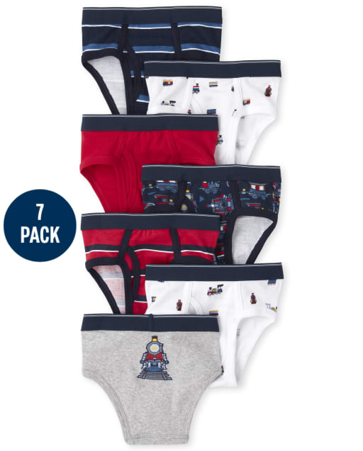 Toddler Boys Train Brief Underwear 7-Pack
