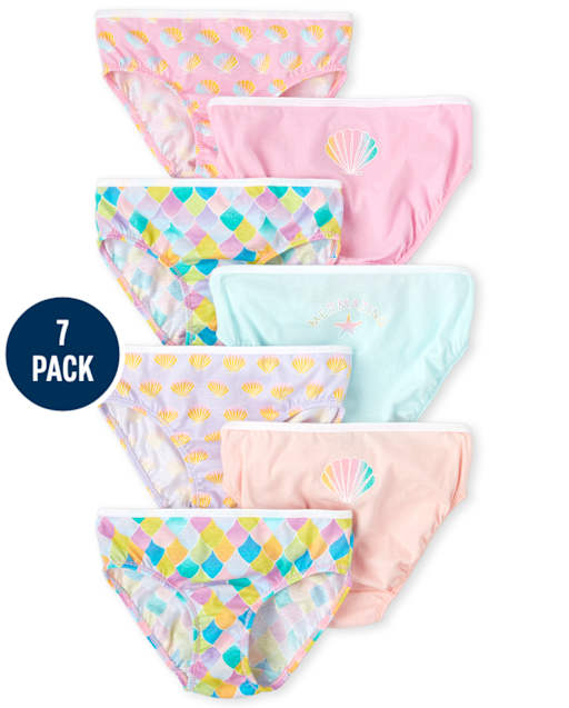 Lot de 7 slips sirène pour filles
