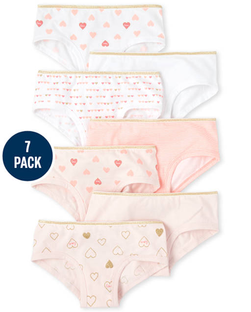 Pack de 7 hipsters con corazones brillantes para niñas