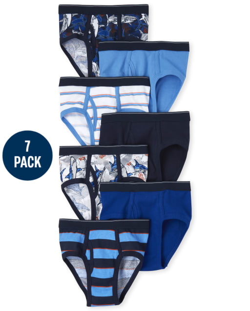 Boys Shark Brief Underwear 7-Pack