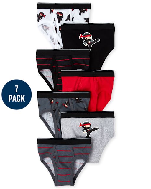 Toddler Boys Ninja Brief Underwear 7-Pack