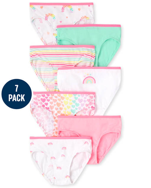 Toddler Girls Rainbow Underwear 7-Pack